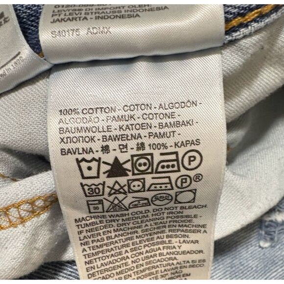 Levi's 517 Jeans 31x34 Medium Wash Thrashed Distressed Grunge Y2K Vintage Denim* - Picture 4 of 10